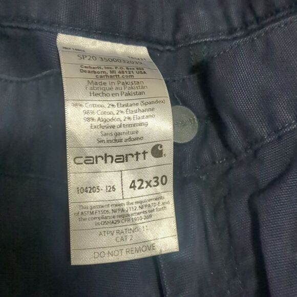 Carhartt Blue Flame Resistant Cargo Pants - Picture 2 of 6